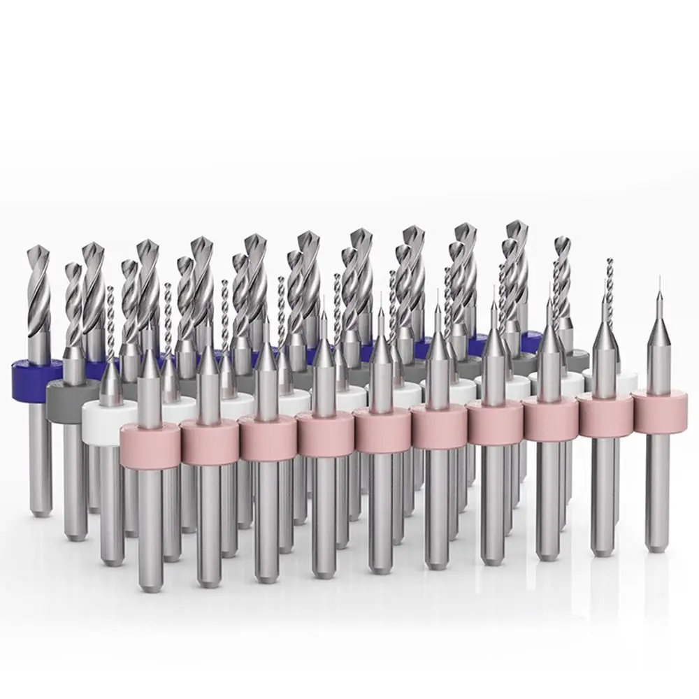 목재 CNC 조각 비트용 텅스텐 스틸 CNC 밀링 커터, PCB 드릴 비트, 1.1mm-3.0mm 옥수수 조각 커터, 3.175mm, 세트당 10 개