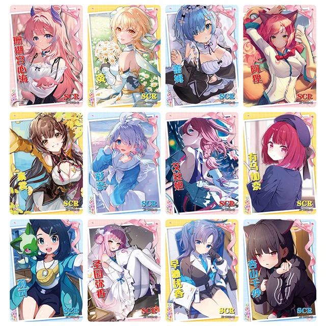 Anime Goddess Story Cartões colecionáveis, SCR Refractive Flashcards,  Lumine Rem, Ahri Asta Cirno, Brinquedos para meninos, Presentes de  aniversário, Raridade - AliExpress