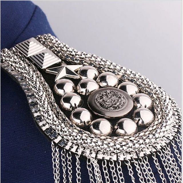 Hombreras decorativas, broches Vintage, remache de diamantes de imitación,  borla, Charretera, decoración de ropa hecha a mano, joyería de hombro, 2  piezas - AliExpress