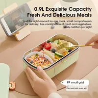 Boîte à déjeuner électrique chauffage Mini déjeuner boîte à riz chaud Portable sans eau chauffage des aliments boîte à déjeuner bureau dortoir boîte à déjeuner chauffage 4