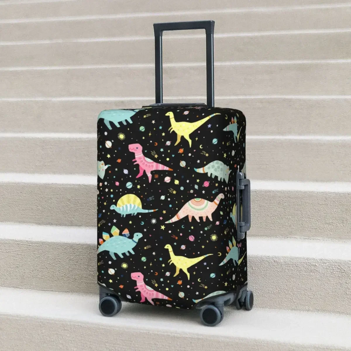 

Dinosaur Pattern Suitcase Cover Vacation Fantasy Star Kawaii Useful Luggage Accesories Cruise Trip Protection