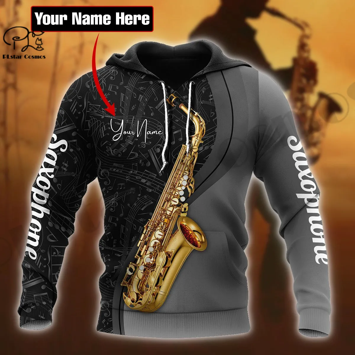 

PLstar Cosmos Newest 3DPrint Jazz Music Lover Gift Custom Name Harajuku Streetwear Casual Unique Unisex Hoodies/Sweatshirt/Zip 1