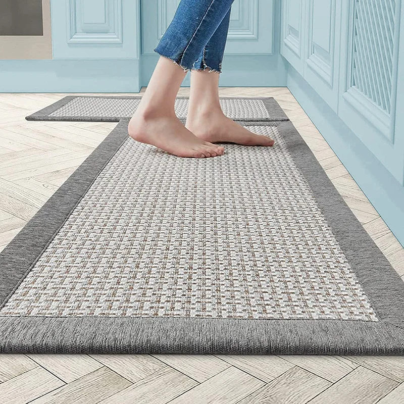 lino cocina Alfombra de piso antideslizante lavable Alfombra caucho natural  tela asargada Alfombra de cocina lavable en lavadora Alfombra de piso, Moda de Mujer