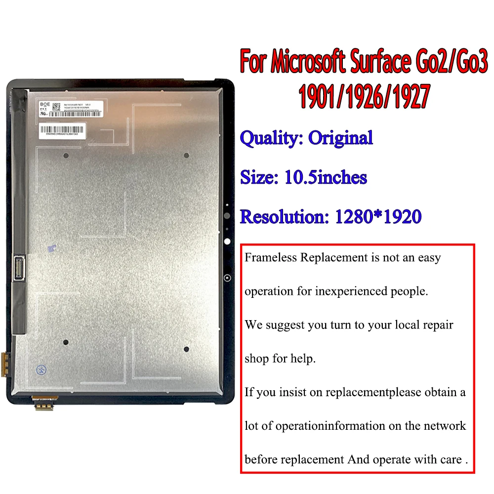 Replacement Touch Screen Digitizer For Microsoft Surface Go 2 (10.5 Inch) - LCD Display Panel Assembly-293467