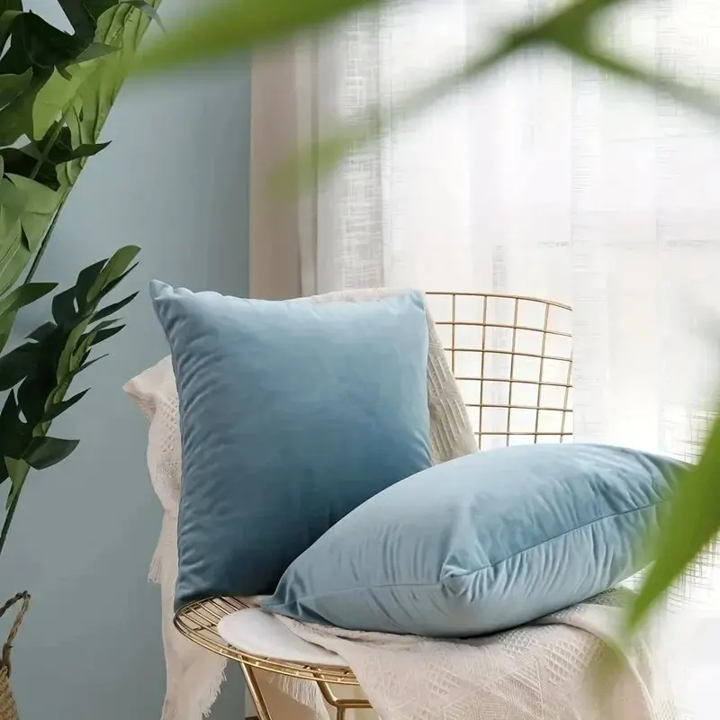 Luxurious Velvet Burnt Orange Throw Pillow – Soft and Cozy Cushion Cover