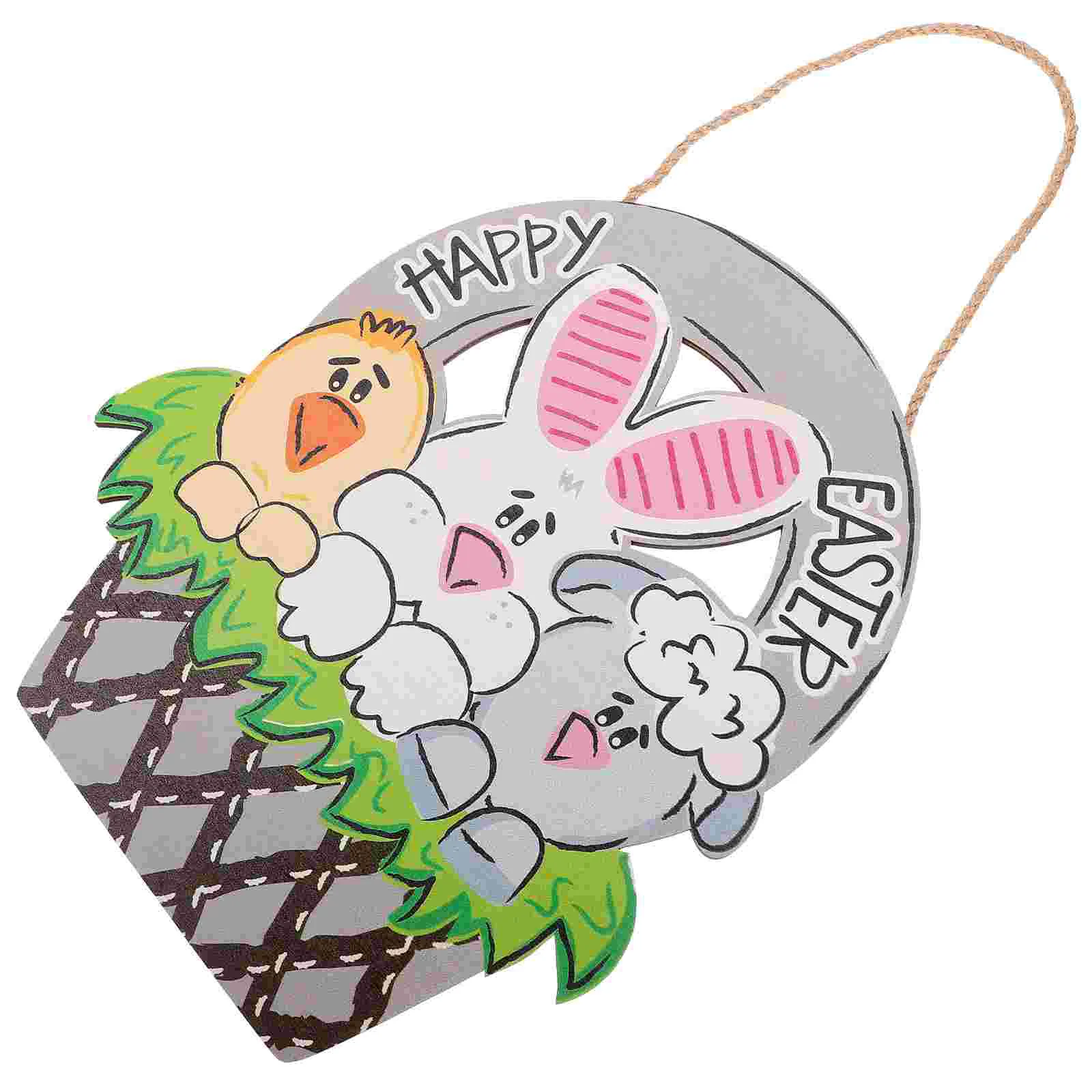 

Emblems Easter Listing Farmhouse Door Sign Ornament Festival Hanging Decor Wall Decorations for Front