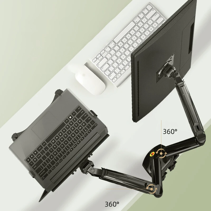 Desktop Gás Spring Suporte de Braço Duplo nb F160 Fp2 17 -27 Suporte do Monitor 10 17 Suporte Laptop Air Press Mount Stand 2-9kg de Carga - Imagem 2