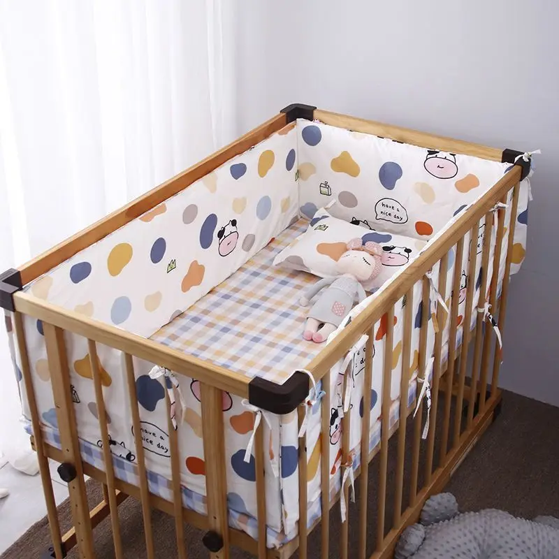 

Multiple Sizes Anti-collision Baby Bed Bumpers Cartoon Removable Washable Newborn Bed Bumper 100% Cotton Children Bed Bumper
