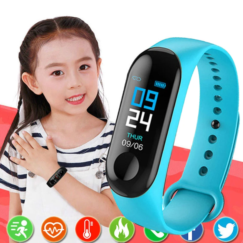 Smart Watch Kids Watches Children for Girls Boys Sport Bracelet Child Wristband Message Call Notification Fitness Tracker Clock