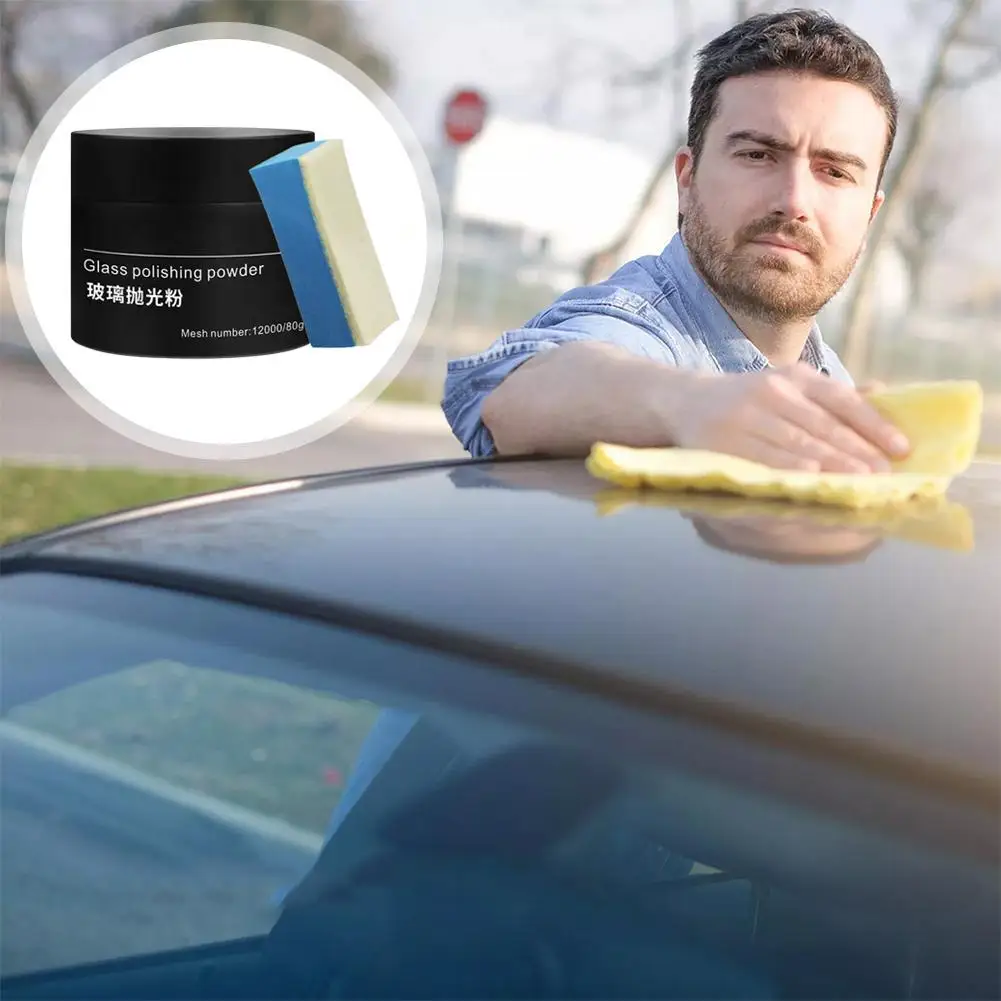 Multifunctional Car Scratch Repair Polishing Powder-80g Glass Cerium Oxide For Car Paint Care And Cleaning J5E0