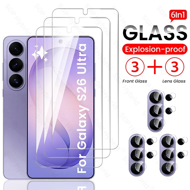 6-in-1 Ultra Durable Protective Glass Screen and Camera Protector