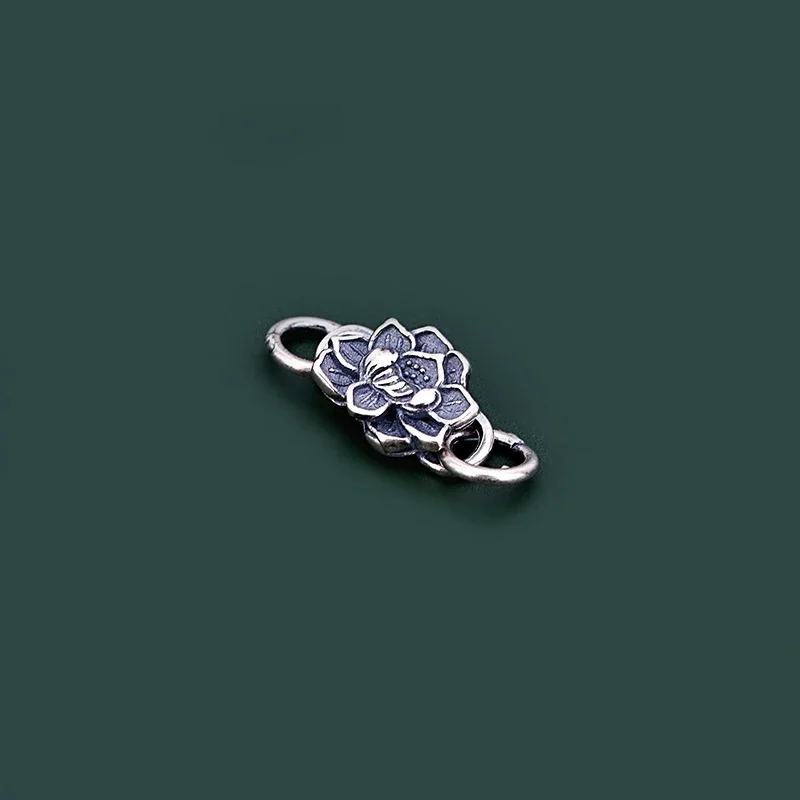 S925 순수 실버 로터스 S 버클 연결 버클 팔찌 목걸이 연결 펜던트 수제 DIY 쥬얼리 만들기 용품