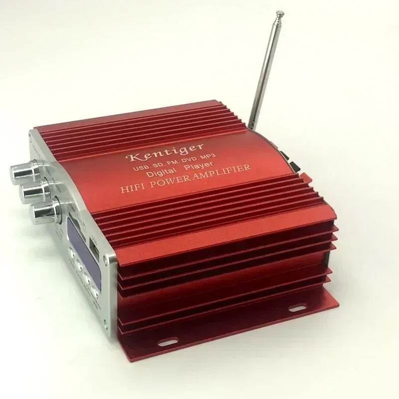 3001 4채널 앰프 (리모컨, USB/SD 카드 플레이어, FM 라디오, 12V5A 전원 어댑터 및 AUX 케이블 옵션 포함)