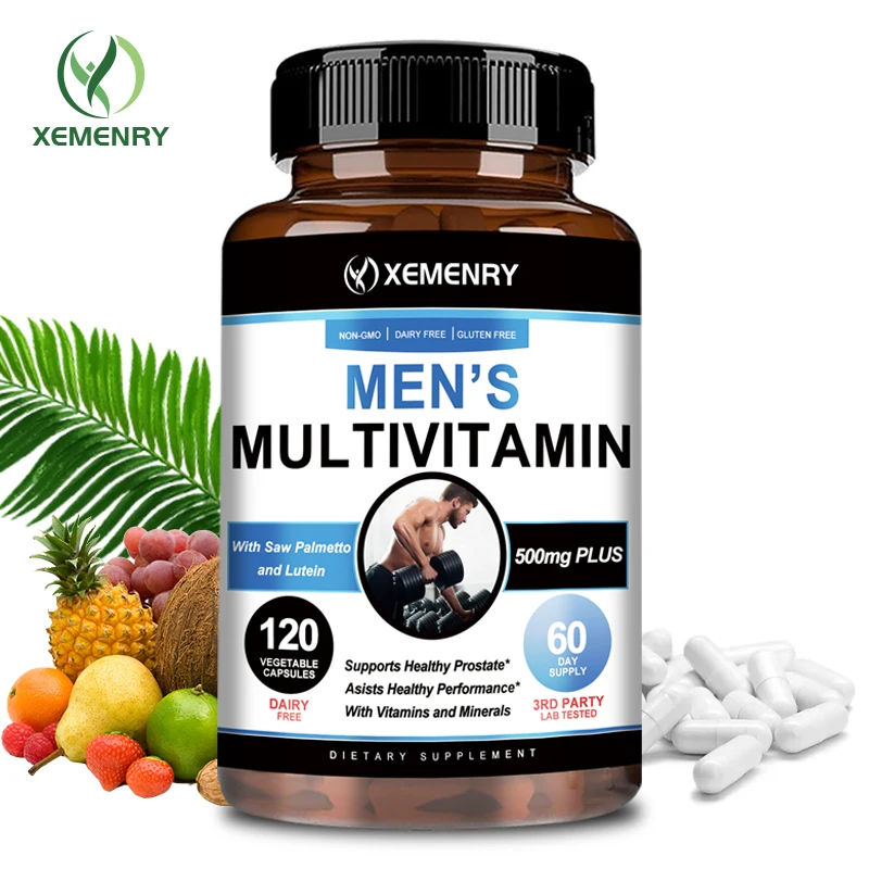 Men's Multivitamin Energy Boost Multiminerals Muscle Growth Prostate Health