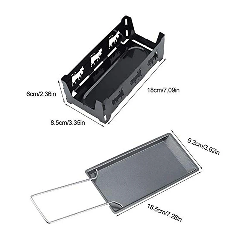 Milk Cheese Portable Non-Stick Metal Cheese Raclette Oven Grill Plate Rotaster Baking Tray Stove Set Kitchen Baking Tools