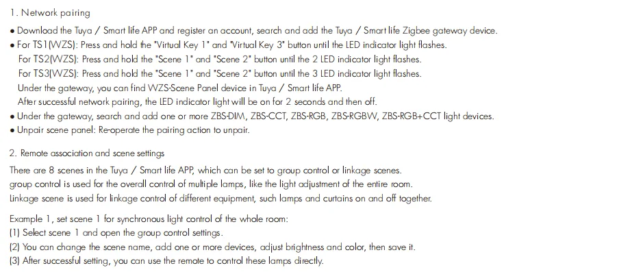 TS1(WZS) 1 Scenes 100-240VAC Zigbee 3.0 Wall Mounted Touch Panel