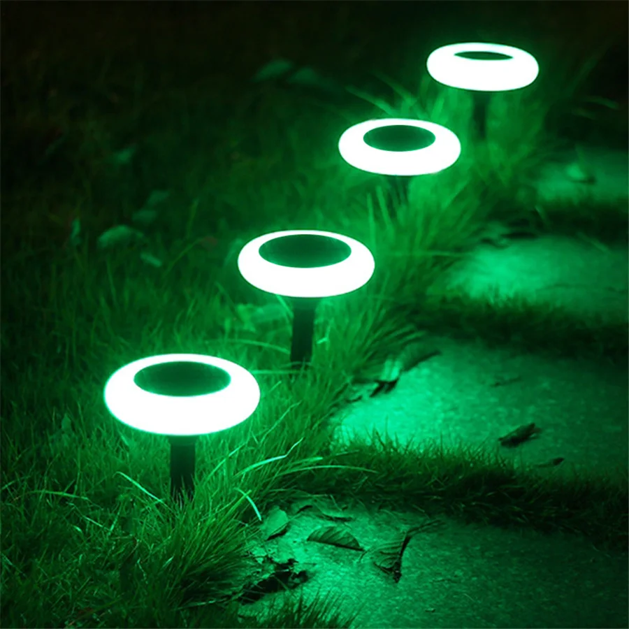 

Outdoor 2/4pcs Solar Lawn Lamps Waterproof Colour Garden Lights Decoration Courtyard Pathway Landscape Lights for Party Wedding