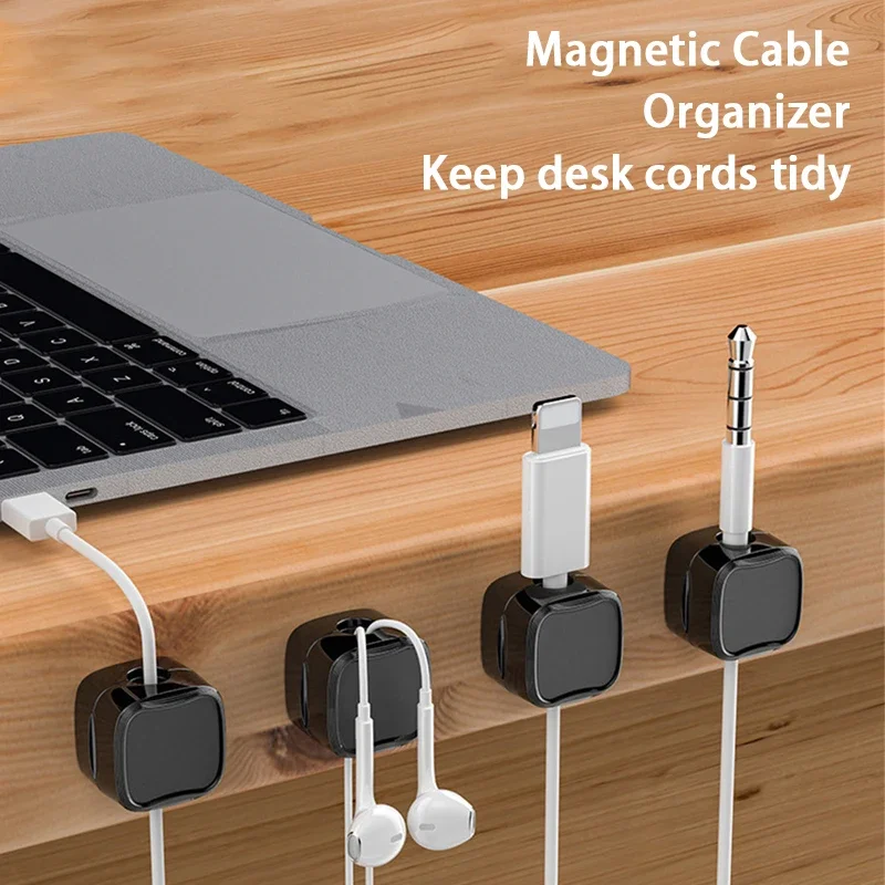 Self Magnetism Home Organizer Desk Mouse Cable Fixture Viscosity Magnetic Data Line Memory Organizers Storage Shelf Gadgets - Image 3