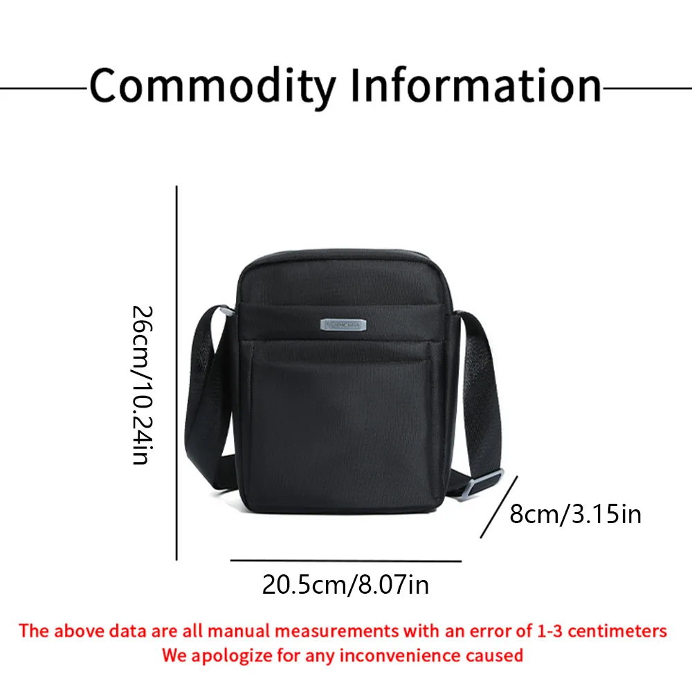 Multifunctional Compartment Shoulder Bag, Large Capacity Wear-Resistant Nylon Handbag, Unisex Commuter Crossbody Bag, Affordable and Durable