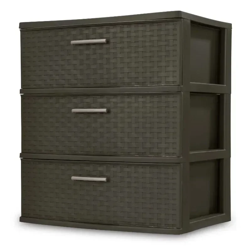 

3 Drawer Wide Weave Tower Espresso