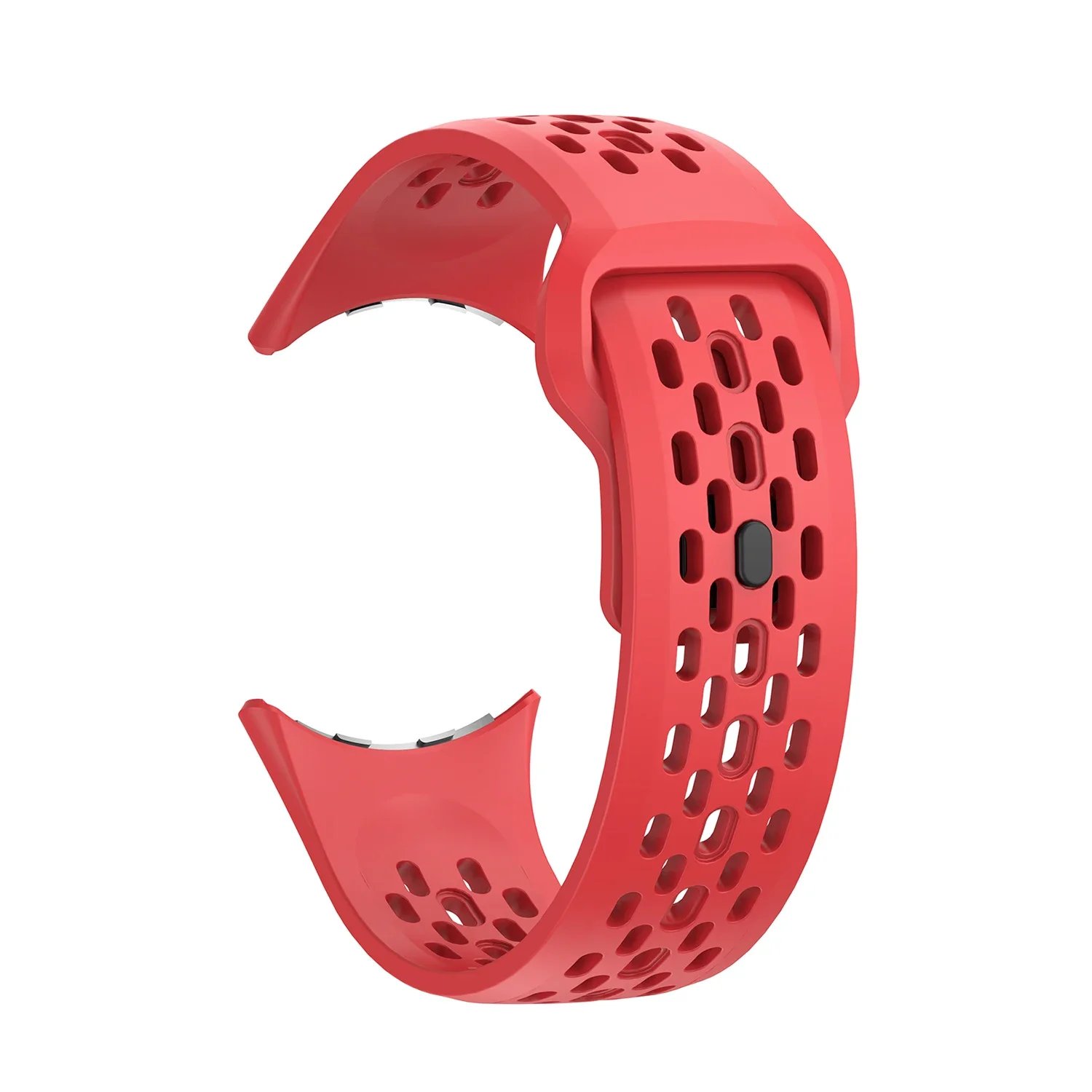 Breathable Silicone Sports Watch Band - Porous Design, 45mm, Multiple Colors Available