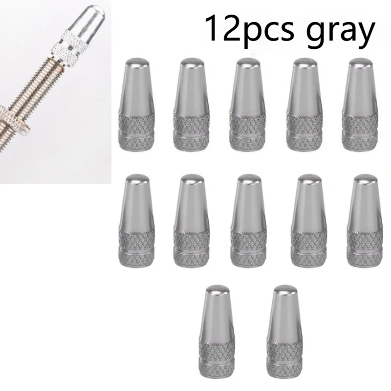 Set of CNC Aluminum Ultralight Bike Valve Stem Dust Covers (6/12 Pieces)