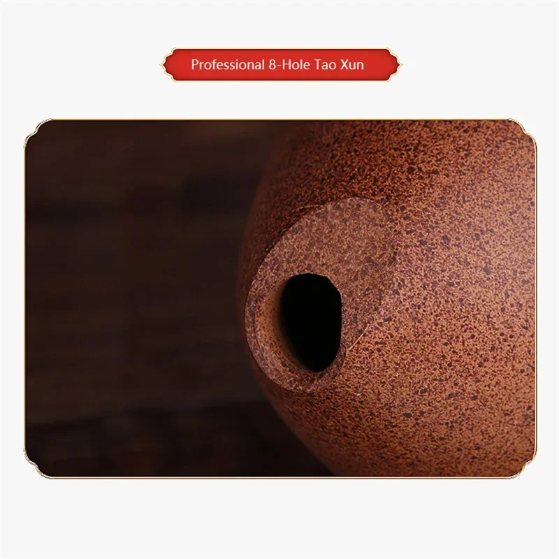 Professional Tao Xun Hand Polished Fired Ceramic Xun 8 Holes Ocarina Antique Clay Musical Instrument Children Beginner