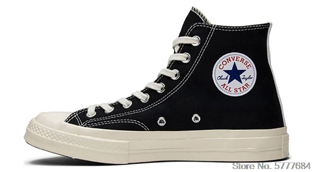Original Converse Chuck Taylor All Star 70s Hi Comme Des Garcons Play Black  Cdg High Skateboarding Sneakers Flat Canvas Shoes - Skateboarding Shoes -  AliExpress