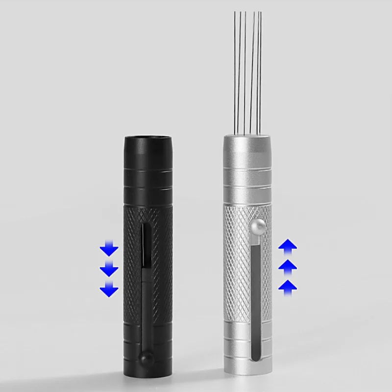 Telescopic Coffee Tamper Needle Stainless Steel Powder Spreader Magnetic Powder Suction Needle Cloth Powder Coffee Tool
