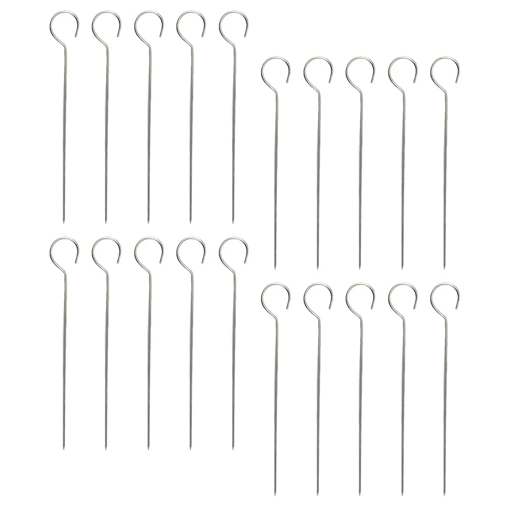 20 Pcs Stainless Steel Goose Tail Needle Skewer Grill Appetizer Skewers Meat Yakitori Kabob BBQ Barbecue Appetizers For bbq skewer set