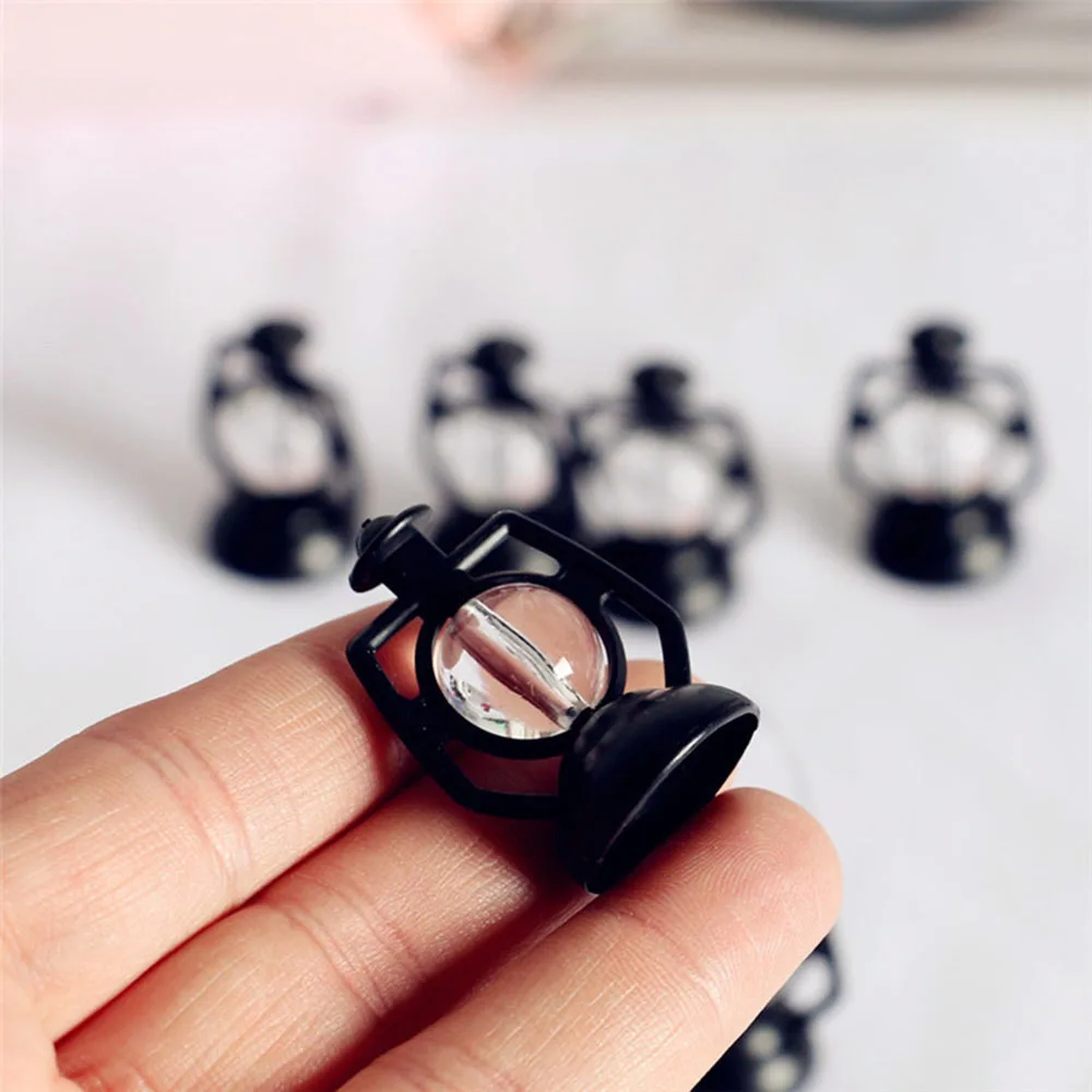 1:6 1:12 Scale Micro Landscape Pretend Play Dollhouse Accessories Mini Kerosene Lantern Miniature Oil Lamp Scene Ornaments 2