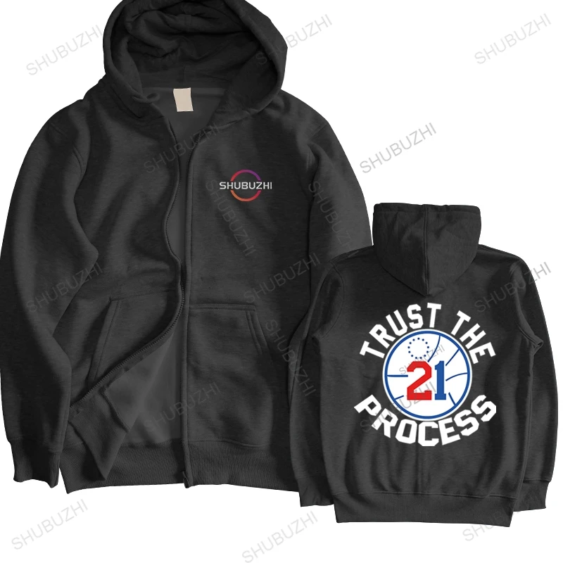 

Fashion Logo Printing hoody Black Embiid Philadelphia Trust The Process jacket men autumn top male High Quality bigger size