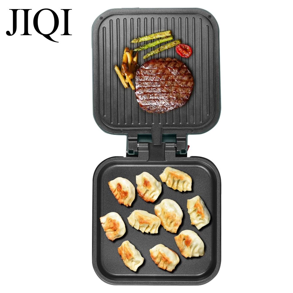 JIQI Household Double-sided Heating Machine Electric Baking Pan Crepe Pancake Maker BBQ Tool Frying Pan Bakeware Mini Skillet 2