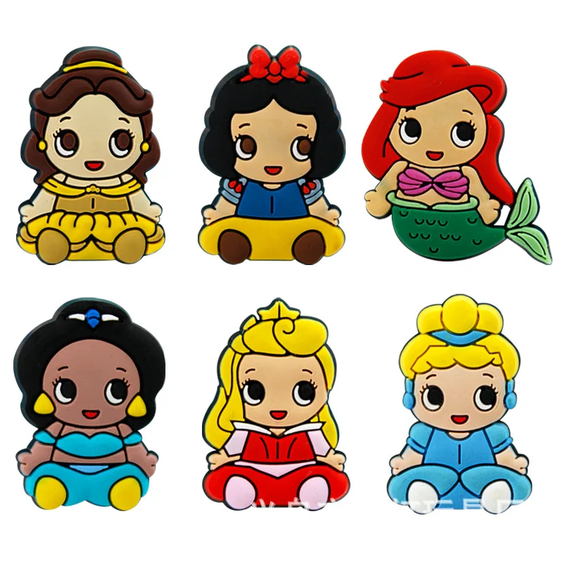 

Cute Disney Princess Shoe Buckle for Crocs Charms Female Garden Shoes Decoration for Croc Accessories Kids Grils Gifts