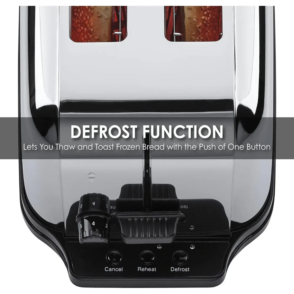 Commercial WCT704 4 Slice Extra Long Slot Light Duty Pop-Up Toaster, 120V, 5-15 Phase Plug 6