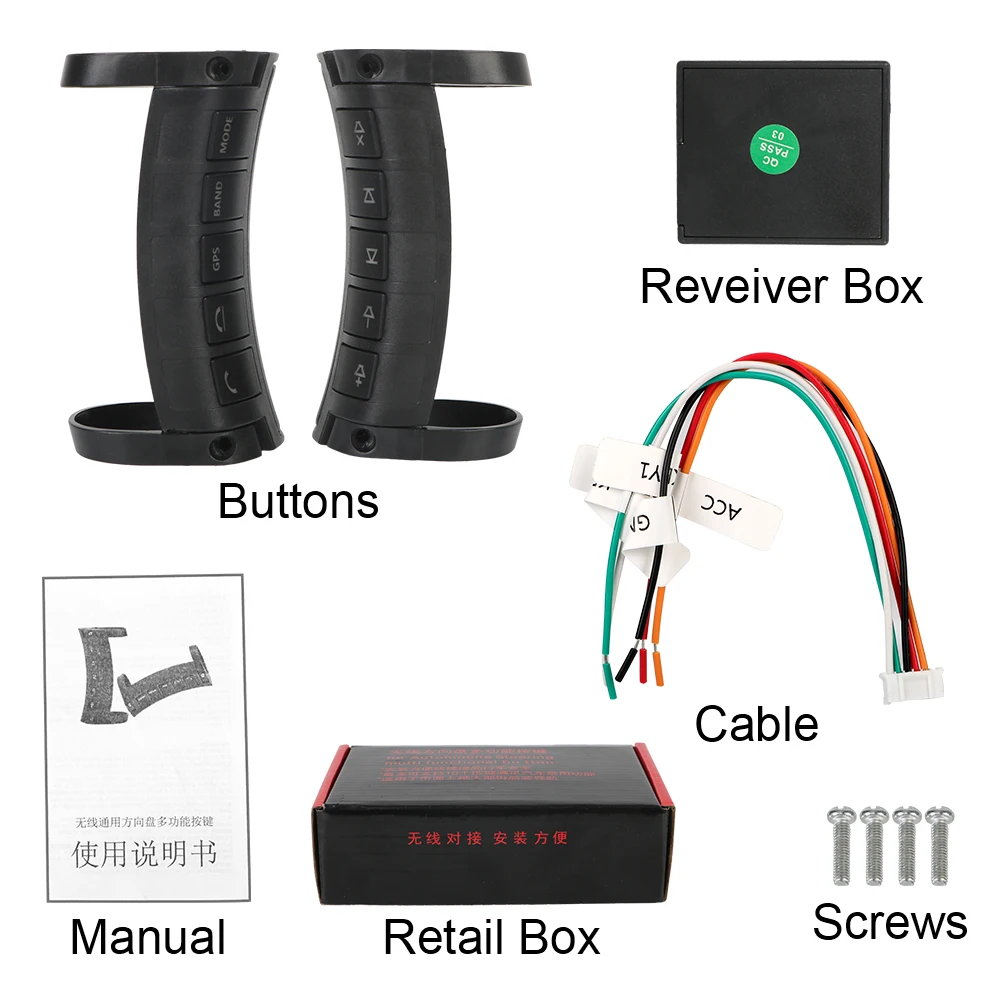 Car Steering Wheel Buttons 10 Keys For Radio DVD GPS Andriod Player Wireless Control Switch LED Backlight Bluetooth Accessories steering wheel remote control wireless remote controller media remote controller wireless media remote wireless media controller steering wheel control button wireless remote control