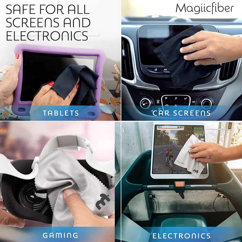 Premium High-Density Microfiber Cleaning Cloth - Soft, Stripe-Free, Efficient Cleaning Wipes