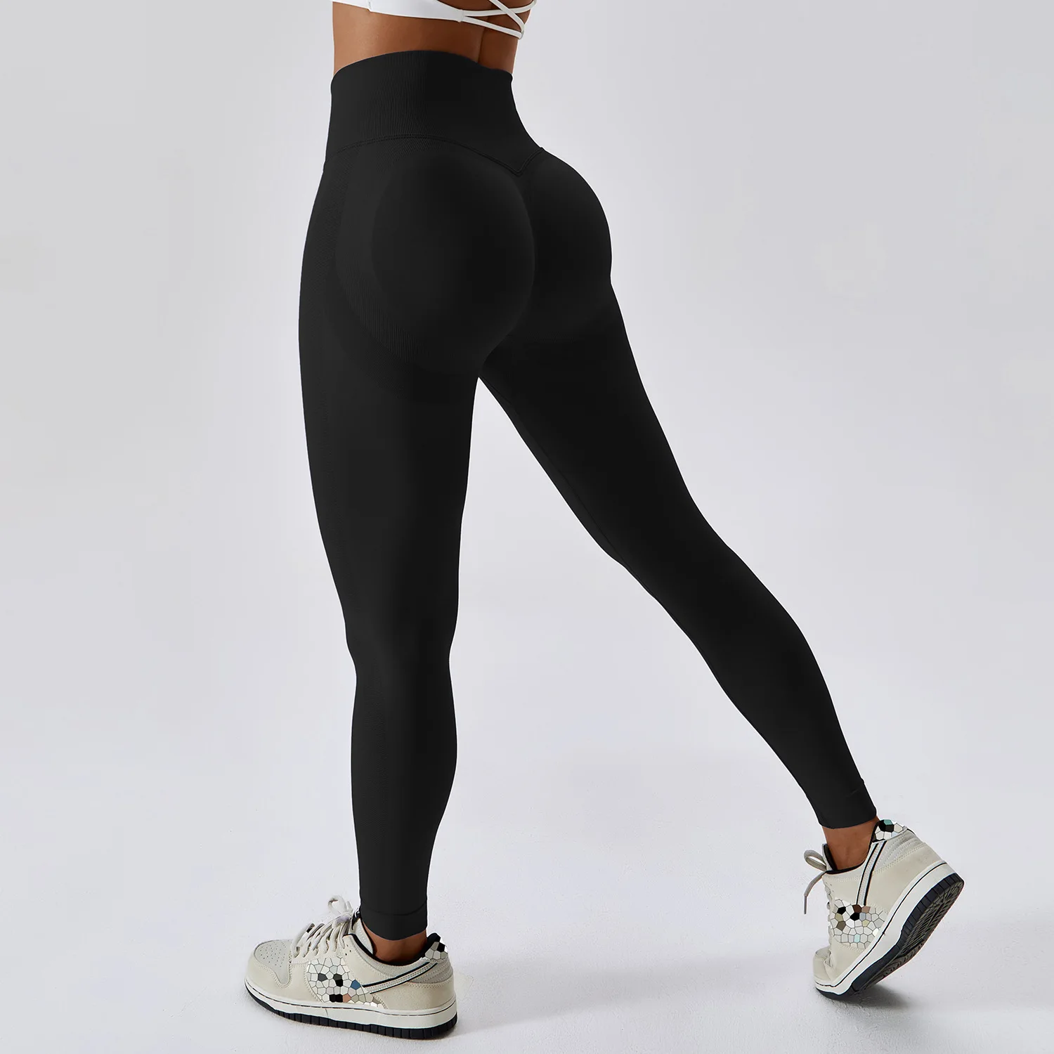 Sports Leggings Seamless Yoga Pant High Elastic Sports Fitness Ribbed Legging Women High Waist Gym Workout Scrunch Butt Running Training Legging sports leggings,sports pants,yoga pants