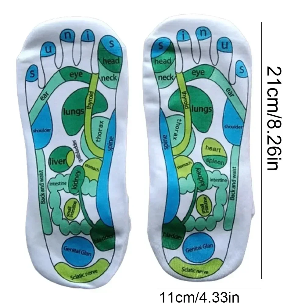Acupressure Socks 1 Pair Acupressure Reflexology Socks Yoga Foot Massage Foot Point Diagram Acupoint Physiotherapy acupressure socks