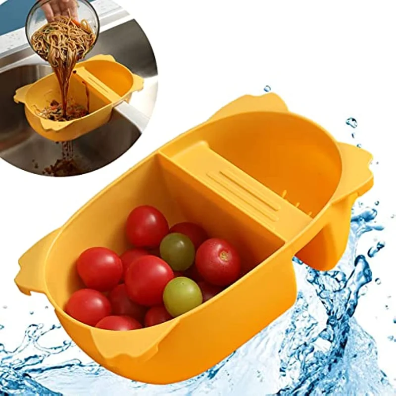 

Drain Strainer Basket - Kitchen Hanging Sink Drain Basket for Wash Vegetables Fruits and Filter Kitchen Food Scraps Catcher