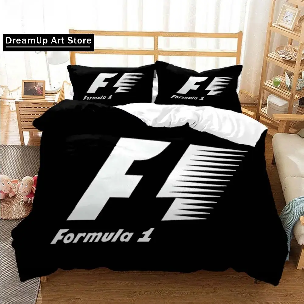3D Print Fashion F-Formula 1 Racing Bedding Set Boys Girls Twin Queen King Size Duvet Cover Pillowcase Bed boys Adult Bedroom 4