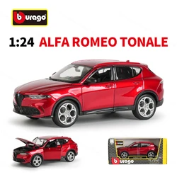 Bburago 1:24 Alfa Romeo Tonale Die - Cast Collectible Car Toy (Met. Red)