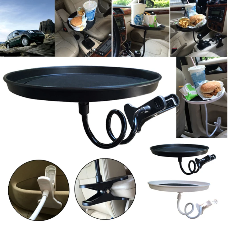 

Food Tray Black Multifunctional Practical Universal Durable Car Interior Accessories Drink Coffee Bottle Organizer Accessories