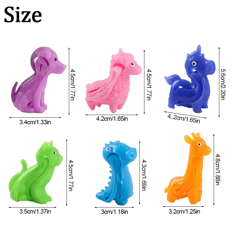 5/10/20Pcs Funny Animal Dinosaur Bracelet Stress Relief Sensory Toy Kids Birthday Party Favors Pinata Filler Baby Shower Wedding