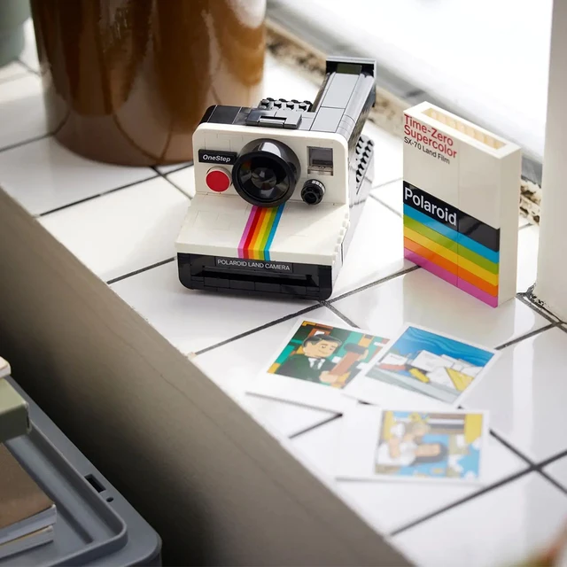 Construa sua própria Câmera Polaroide Criativa com o Conjunto de Blocos de Montar Ideas Polaroid OneStep SX-70 5 Conjunto de Blocos de Montar Polaroid OneStep SX-70 Ideas