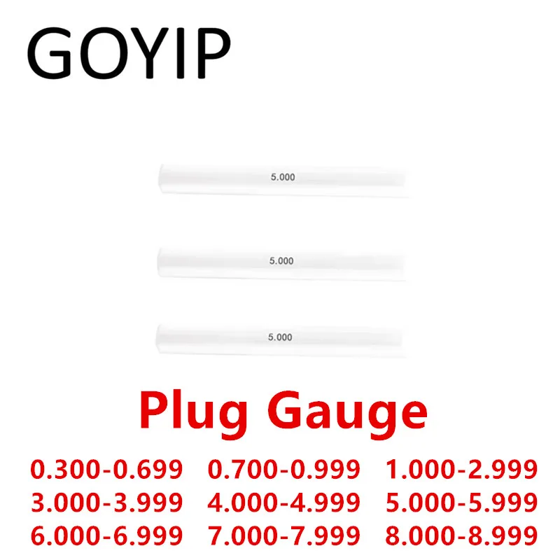 

0.300-0.699 1.000-2.99 9 3.000-3.999 6.000-6.999 8.000-8.999 Ceramic Plug Gauge Glossy Smooth Gauge Gage Support Customization