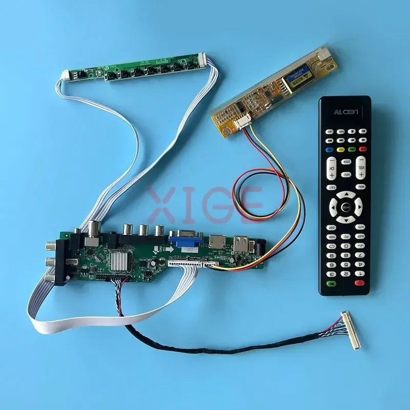 

Controller Card Fit LP150X09-A5 LP150X10-B5K8 LCD Screen DIY Kit DVB Signal Digital LVDS-30Pin 1CCFL 1024*768 USB+HDMI+VGA+AV+IR