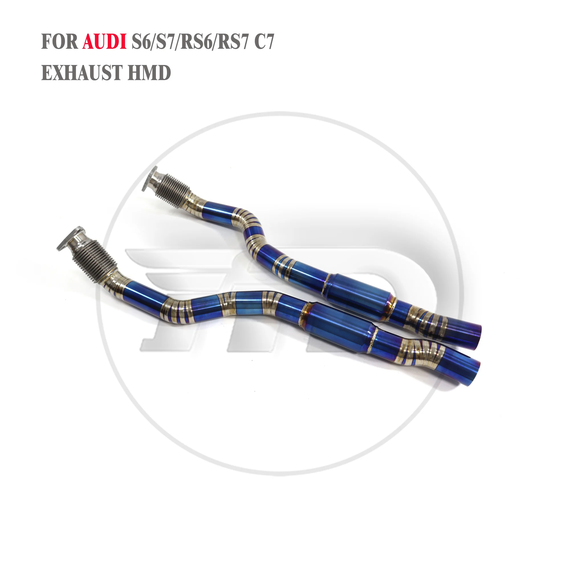 

HMD Titanium Exhaust System Sport Link Pipe for Audi S6 S7 RS6 RS7 C7 4.0T 2013-2018 Front Tube