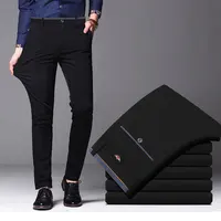 28-40 Men's Summer Fashion Business Casual Long Pants Suit Pants Male Elastic Straight Formal Trousers Plus Big Size 28-40 1