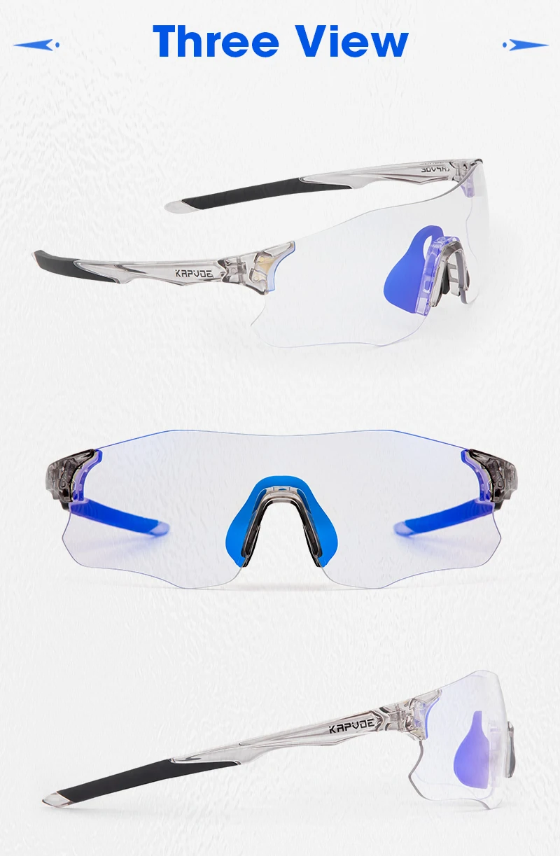Kapvoe lila photo chrome Laufs onnen brille Sport für Männer blau Marathon Fahrrad brille Mountainbike Brille Brille – Detail 13